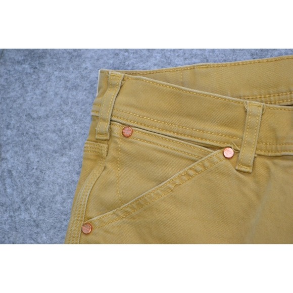 Topo Designs Jeans Mens 32x31 Brown Organic Stretch Denim Slim Tapered Pants - Picture 4 of 16